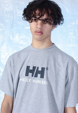 VINTAGE HELLY HANSEN GREY PRINTED TEE
