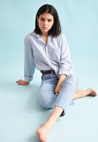 90'S RETRO FESTIVAL OVERSIZED CHECKED BOYFRIENDS SHIRT TOP