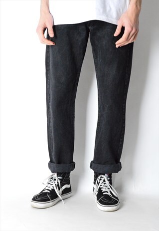 VINTAGE 90S FADED BLACK DIESEL JEANS