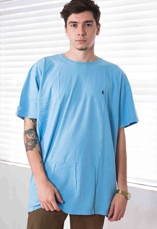 VINTAGE POLO RALPH LAUREN T-SHIRT LOGO 90S XXL 8.8