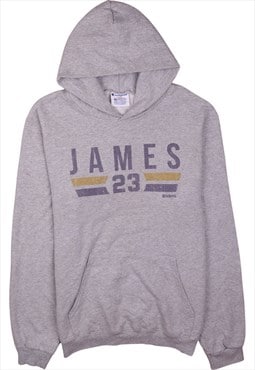 Vintage 90's Champion Hoodie James 23 Pullover Grey XLarge