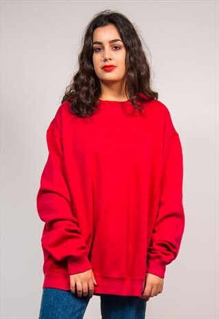 VINTAGE 90'S RED FILA SWEATSHIRT JUMPER