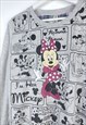 VINTAGE DISNEY SWEATSHIRT MINNIE IN GREY L