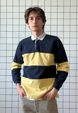 Vintage POLO RALPH LAUREN Rugby Shirt Pullover Striped 90s