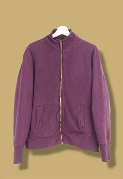 Vintage Carhartt Y2K Sweatshirt with Zip in Purple M