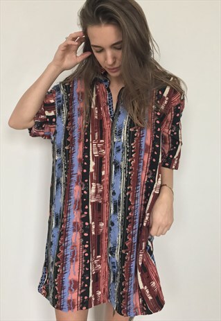 PATTERNED OVERSIZED RETRO VINTAGE UNISEX FESTIVAL SHIRT