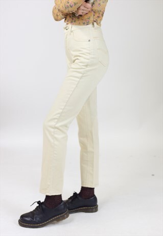 VINTAGE 90S LIGHT BEIGE JEANS