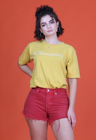 RED LEVI'S REWORKED DENIM SHORTS