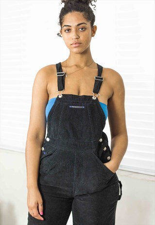 VINTAGE OVERALL DUNGAREES CORDUROY 90S S 17.9