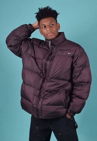 VINTAGE NIKE PLUM PUFFA STYLE JACKET