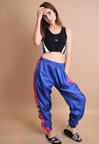 90'S RETRO ATHLEISURE SPORTS TRACKSUIT BOTTOM TROUSERS