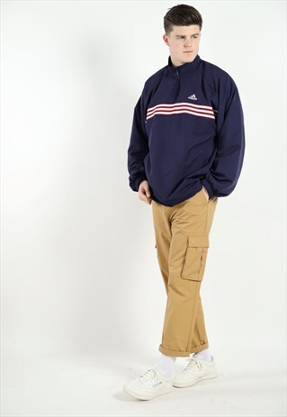 VINTAGE 90S ADIDAS WINDBREAKER 1/4 ZIP