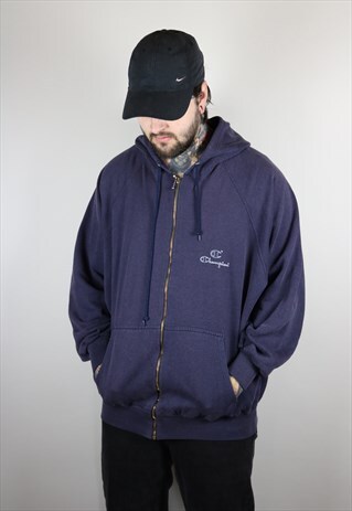 VINTAGE 80'S CHAMPION SWEATSHIRT IN BLUE WITH CHEST LOGO