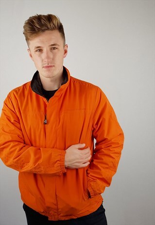 VINTAGE TOMMY HILFIGER FLEECED LINNED JACKET ORANGE