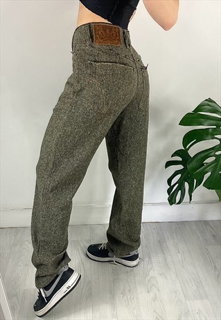 VINTAGE Y2K INSANE DOLCE&GABBANA TWEED RARE TROUSERS