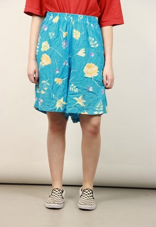 VINTAGE PATTERNED HIGH WAIST SHORTS