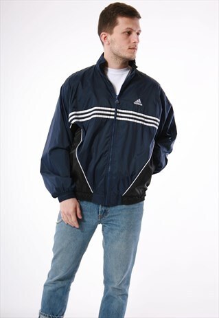 90S VINTAGE ADIDAS RAINPROOF OLDSCHOOL SHELL JACKET 13692