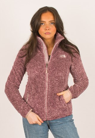 VINTAGE PINK NORTH FACE FULL ZIP FLEECE