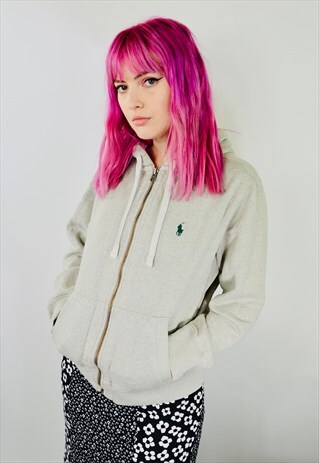 RALPH LAUREN THICK COTTON EMBROIDERED HOODIE