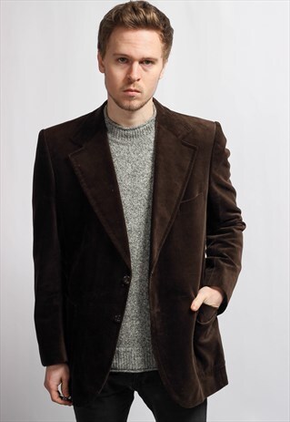 VINTAGE VELVET SUIT BLAZER JACKET