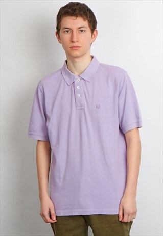 VINTAGE 90'S FILA LILAC POLO T-SHIRT