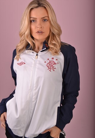 WHITE UMBRO RANGERS FC SHELL JACKET GTJ3341