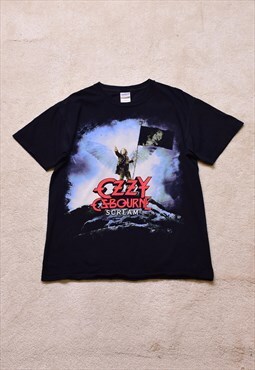 Women's Ozzy Osbourne Scream Black Graphic T Shirt