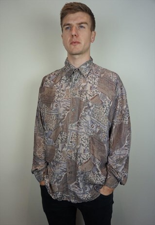 PURE SILK PATTERNED SHIRT