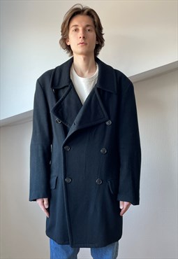 Vintage ISSEY MIYAKE Coat Double Breasted Jacket Black 