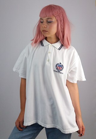 CHEVIGNON VINTAGE 90'S POLO T-SHIRT CREST EMBROIDERY