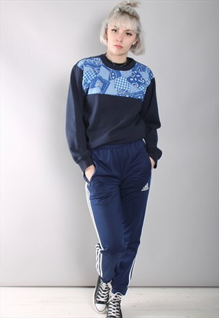 VINTAGE BLUE PATTERNED SWEATSHIRT