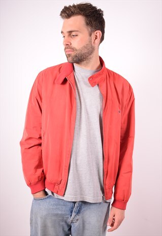 BROOKSFIELD MENS VINTAGE BOMBER JACKET MEDIUM RED 90S