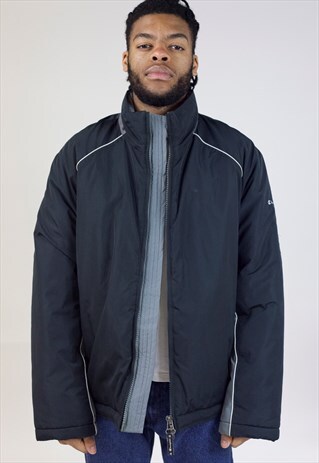 VINTAGE 90S CHAMPION BLACK PADDED JACKET