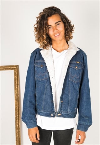 VINTAGE 80S WRANGLER SHEARLING SHEEPSKIN JACKET / 3200 / 402