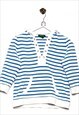 Vintage Ralph Lauren 90s Hoodie Logo Embroidery White/Blue