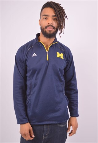 VINTAGE ADIDAS SWEATSHIRT JUMPER NAVY BLUE