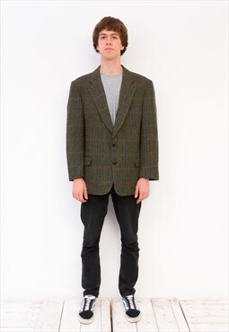 HARRIS TWEED Vintage Men's UK 44 US Wool XL Blazer EU 54