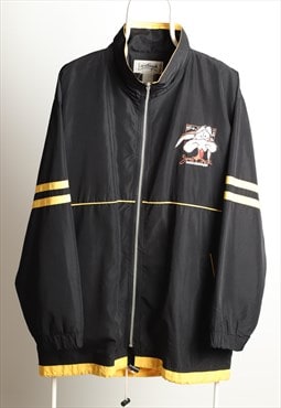 Vintage Wile E. Coyote Windbreaker Jacket Black Size XL