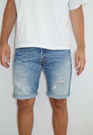 VINTAGE DISTRESSED LEVI'S 501 DENIM SHORTS