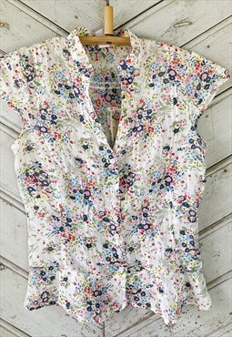 Vintage Y2K 00s Milkmaid Botanica Haute Boheme blouse top