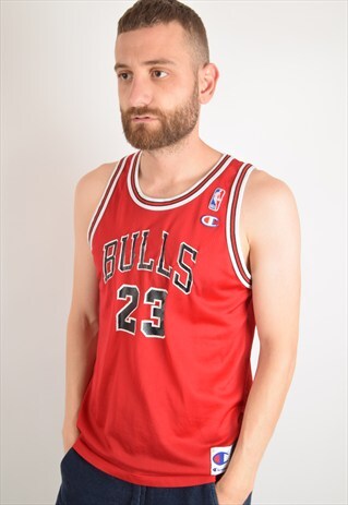 VINTAGE CHAMPION TANK TOP BULLS JORDAN (2286)
