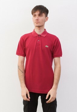 LACOSTE Vintage FR 3 Mens S Polo Shirt Short Sleeved Tee Red