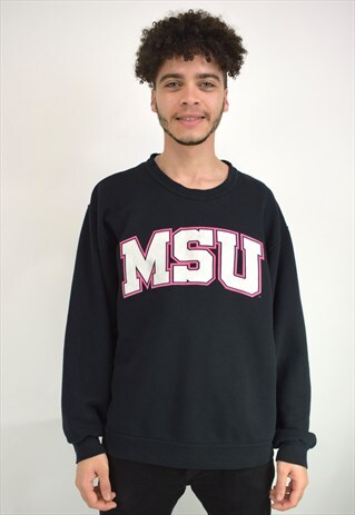 VINTAGE 90'S MSU BLACK SWEATSHIRT