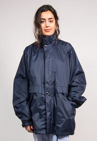 90'S VINTAGE NAVY K-WAY CAGOULE JACKET