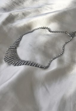 Rhinestone 00s Choker Necklace Art Deco