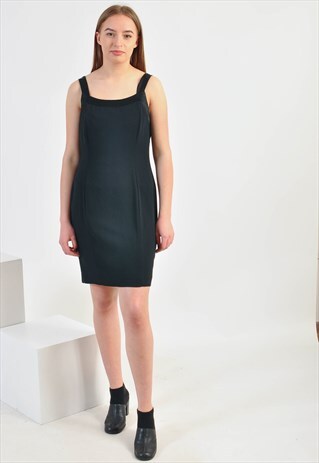 VINTAGE 90S SLEEVELESS EVENING DRESS IN BLACK
