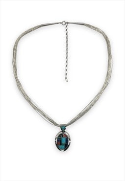 Carolyn Pollock 925 Sterling Silver necklace oval gemstone