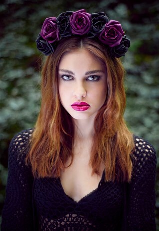 FLOWER CROWN, ROSE FLOWER CROWN, FLORAL HEADBAND,