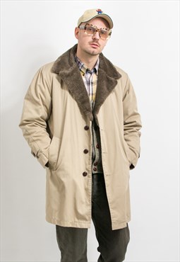 Vintage men's jacket with faux fur lining size L/XL