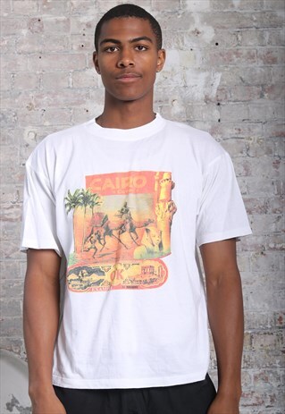 VINTAGE MISSONI CAIRO BIG LOGO T-SHIRT WHITE